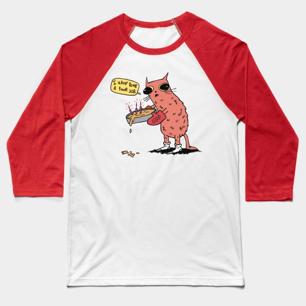 Poor cat Baseball T-Shirt by neilkohney
